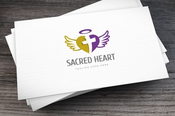 Sacred Heart Logo Template