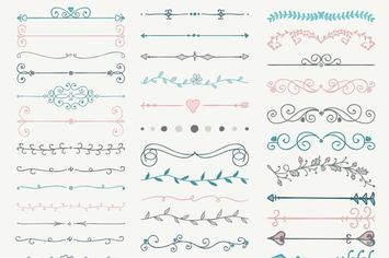Colorful Hand Drawn Dividers, Arrows