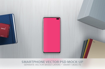 Galaxy S10 Vector Smartphone Layered PSD Mock-Up