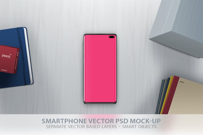 Galaxy S10 Vector Smartphone Layered PSD Mock-Up