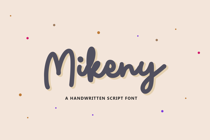 Mikeny - Handwritten Script Font