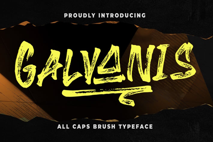 Galvanis Brush Advertisement Font