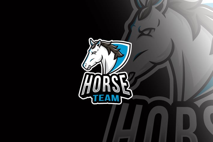 Horse Team Esport Logo Template
