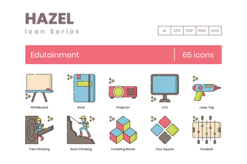 65 Edutainment Line Icons