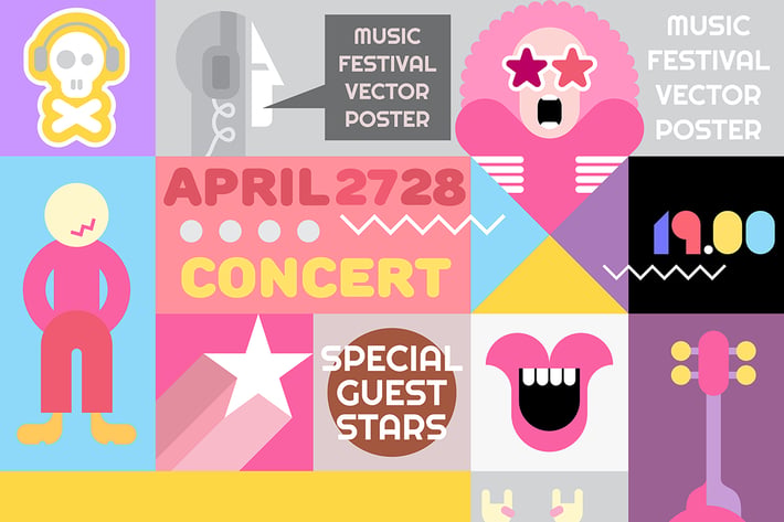 Two Options of the Rock Concert Poster Design