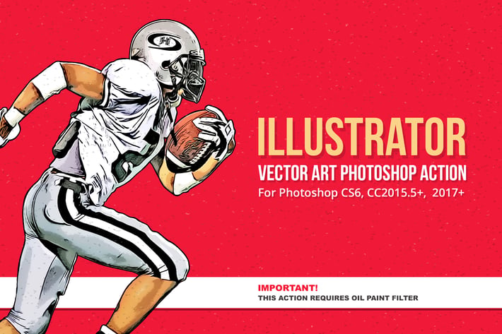Illustrator - Vector Art Photoshop Action