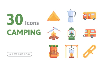 30 Camping Icons