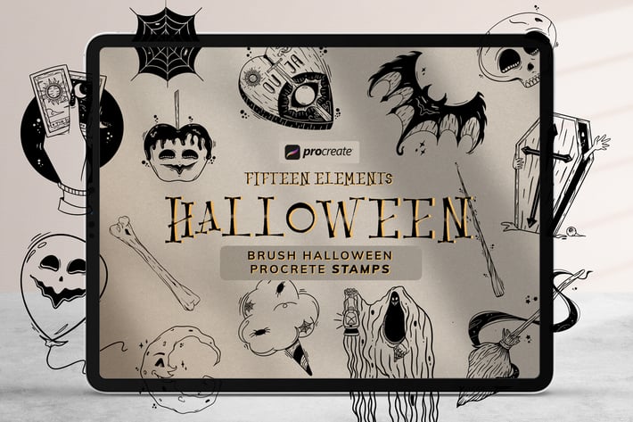 Halloween Illustration Stamp Brush Procreate Vol.2
