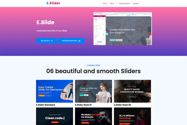 Elementor Slider Addons - Widget