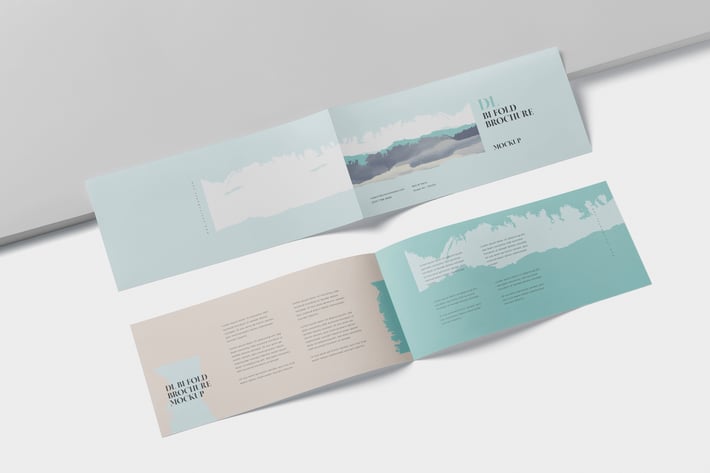 DL Bi-Fold Brochure Mock-Up Set