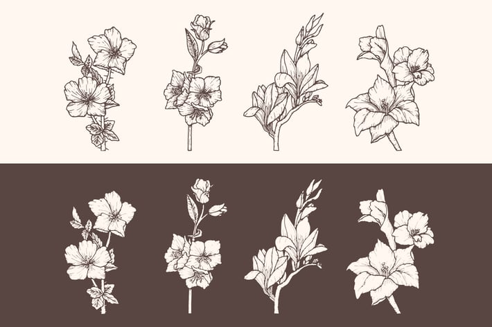 Handdrawn Flower Vol.3