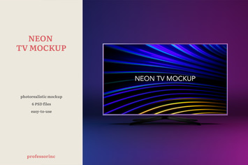 Neon TV Mockup
