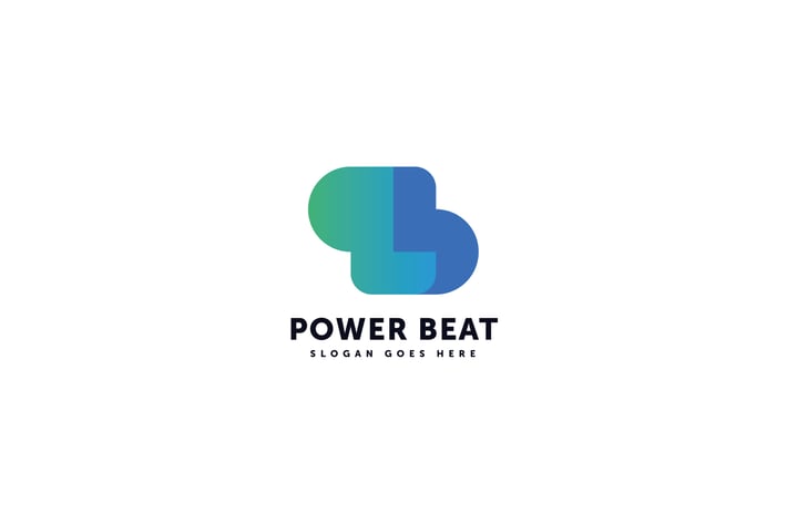 Power Beat Logo P B Letter Template
