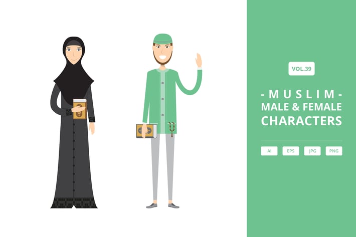 Muslim - Male & Female Characters Vol.39