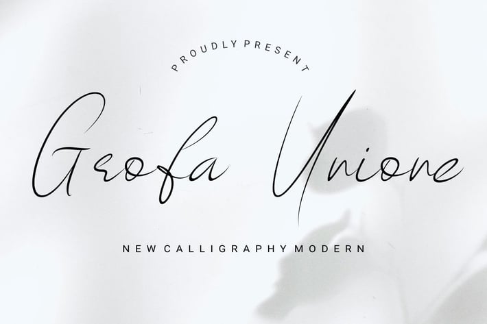 GrofaUnione - Calligraphy Modern Font