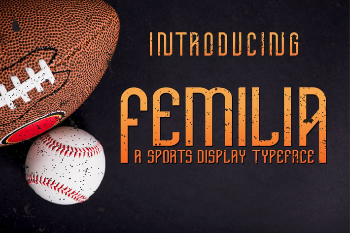 Femilia - Modern Sans Serif Sports Font Typeface