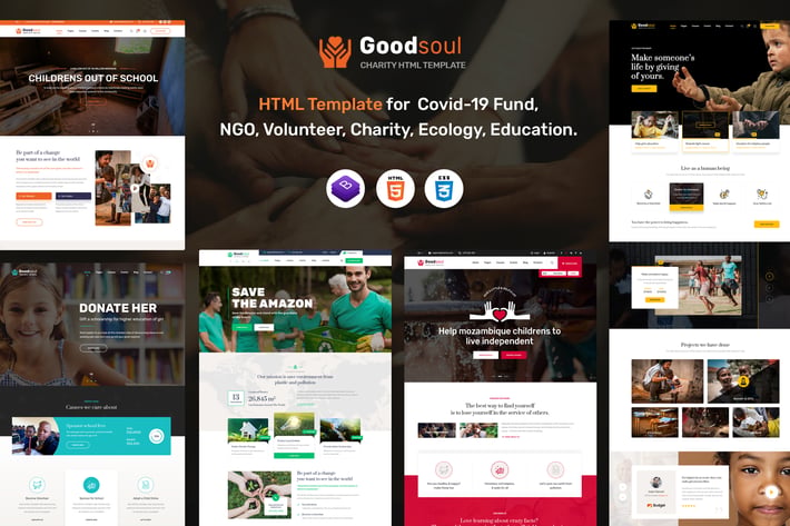 GoodSoul - Charity and Fundraising HTML Template 