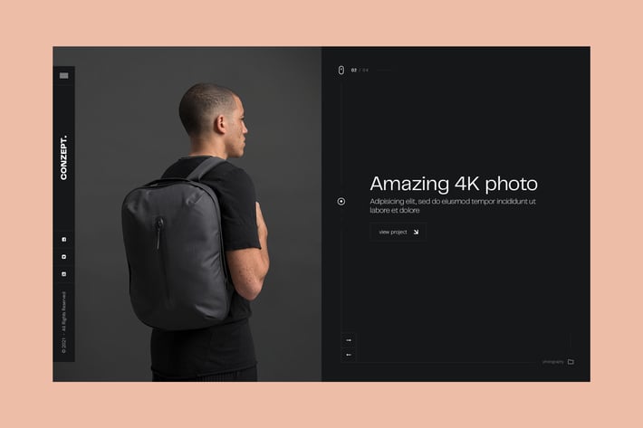 Conzept - Dark Portfolio PSD Template