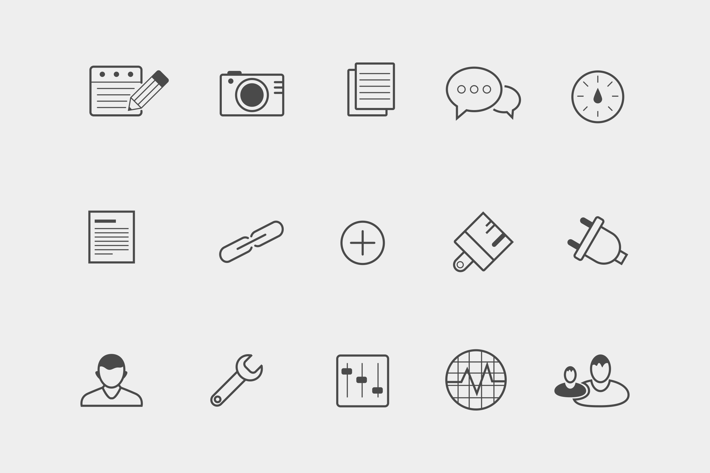 15 WordPress and Blog Icons