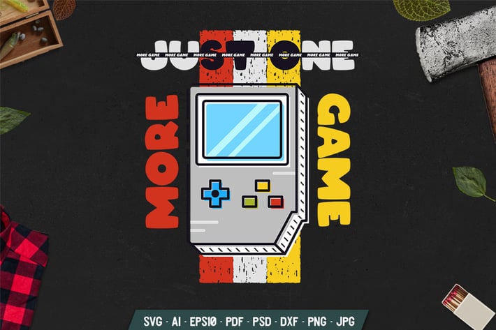 Gamer Badge with Retro Console. Vintage Emblem