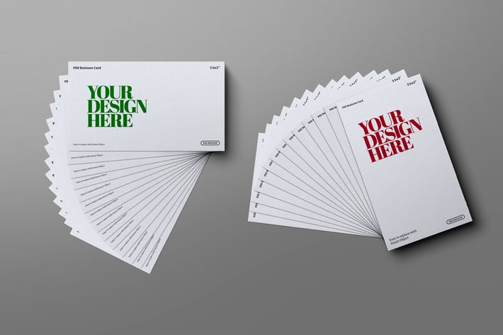 Business Card Mockup 3.5 x 2 Set