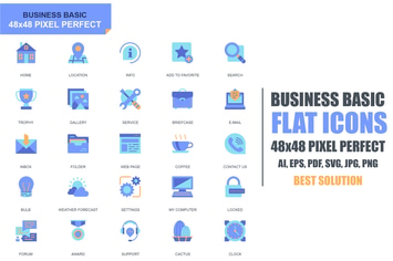 Simple Set Basic Flat Icons