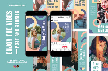Instagram Templates - Enjoy The Vibes