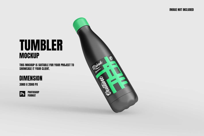 Insulated Vacuum Steel Bottle - Mockup
