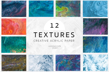 Fluid Acrylic Hand painted Textures