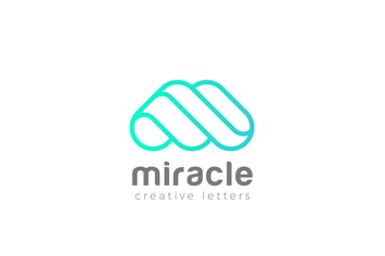 Logo M letter abstract Linear style