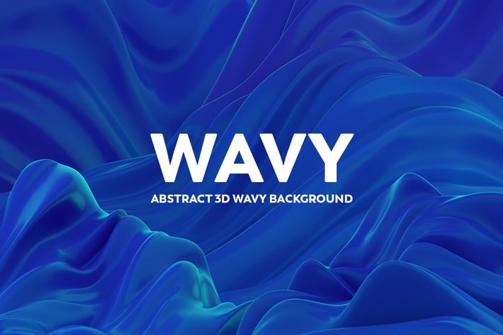 Abstract 3D Wavy Backgrounds - Blue Color 