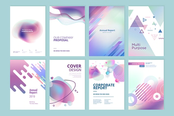 Set of brochure, annual report design templates