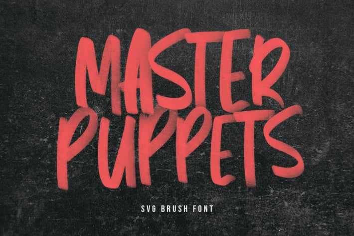 Master Puppets SVG Brush Sans Handmade Font Type