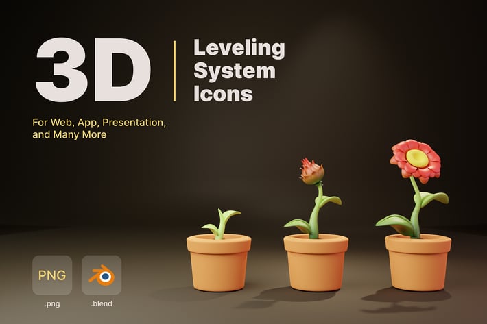 3D leveling system illustration