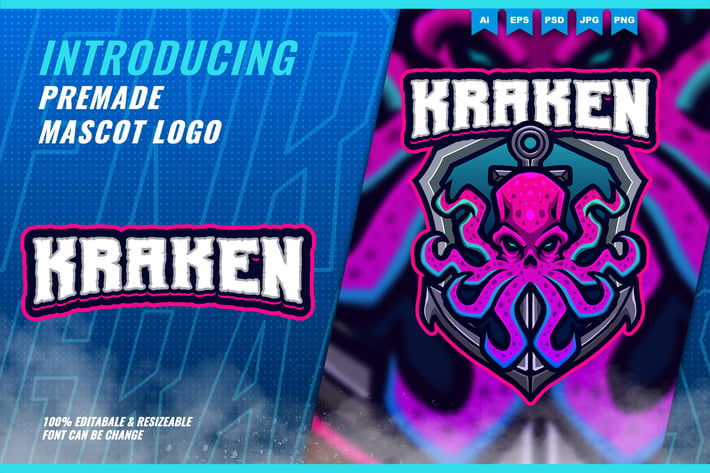 Kraken Pirates - Mascot Esport Logo Template