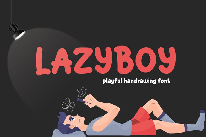 Lazyboy - Playful Handwitting Font