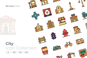 City Filled Icon