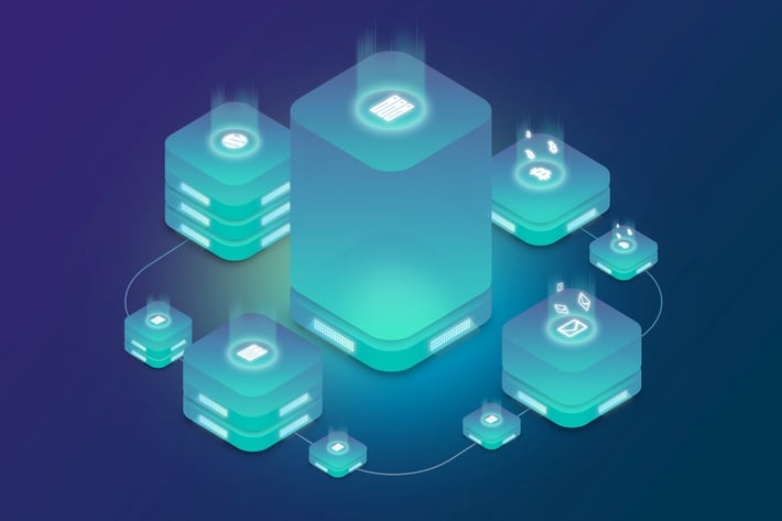 Isometric Ico Cryptocurrency Web Hosting Server  1