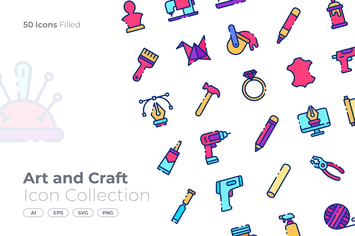 Art and Craft Filled Icon