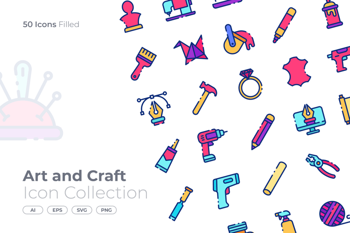 Art and Craft Filled Icon