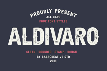 Aldivaro Font Family + 4 Style Fonts