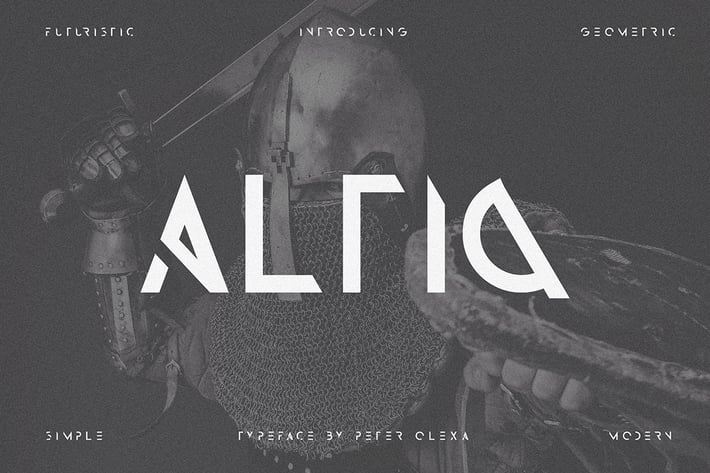 Altiq - Futuristic Font