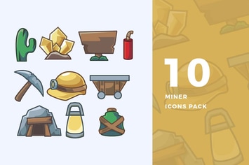 10 Miner Icons Pack