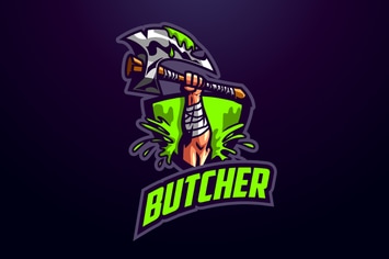 Axe & Hand Mascot Esports Logo