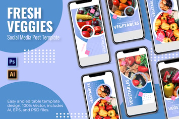 Vegetables Social Media Template