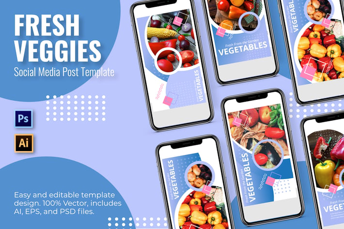 Vegetables Social Media Template