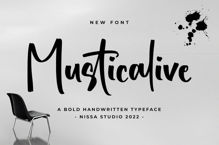 Musticalive - Brush Font