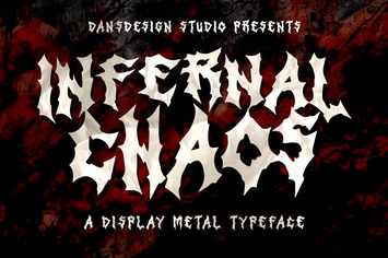 Inferal Chaos Metal Blackletter Y2k Graffiti Font