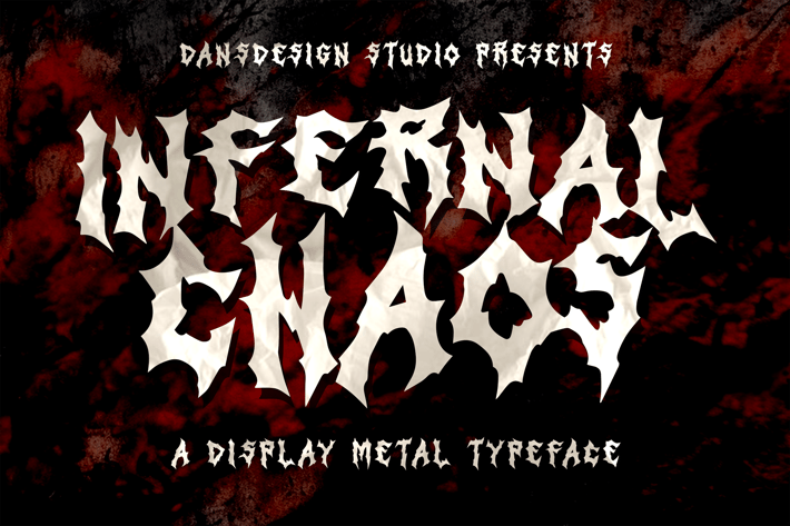 Inferal Chaos Metal Blackletter Y2k Graffiti Font