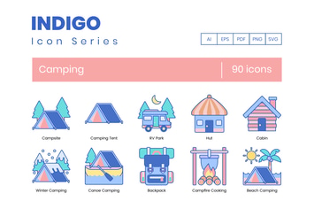 90 Camping Icons